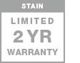 limited 2 year stain warranty