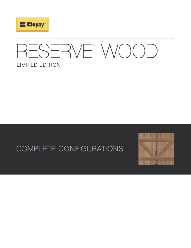 reserve wood limited edition garage door brochure