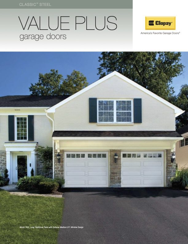 classic steel value plus garage door brochure