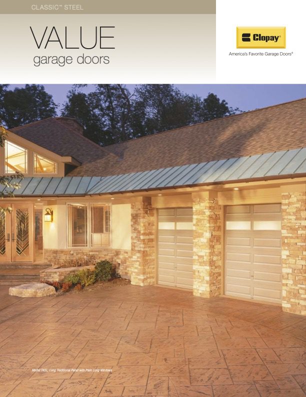 classic steel value garage door brochure